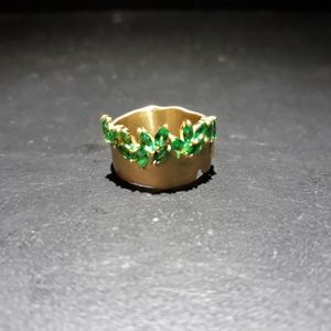 Natural Chrome Diopside Ring